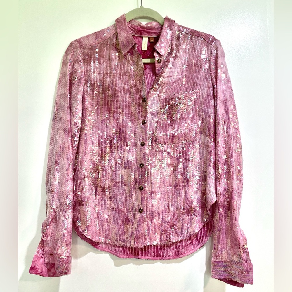 Pilcro Shrunken Sequin Blouse Sold Out on Anthropologie and Revolve